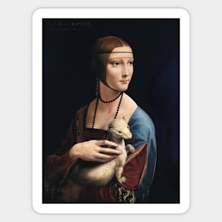 Lady with an Ermine by Leonardo Da Vinci Sticker